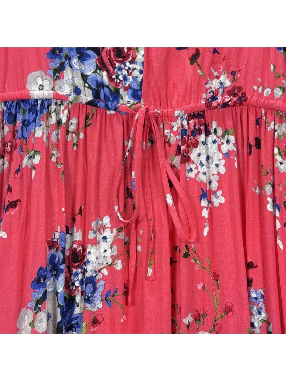 Torrid Floral Cinched Waist Bell Sleeve Skater Dress - 0 - Picture 2 of 7